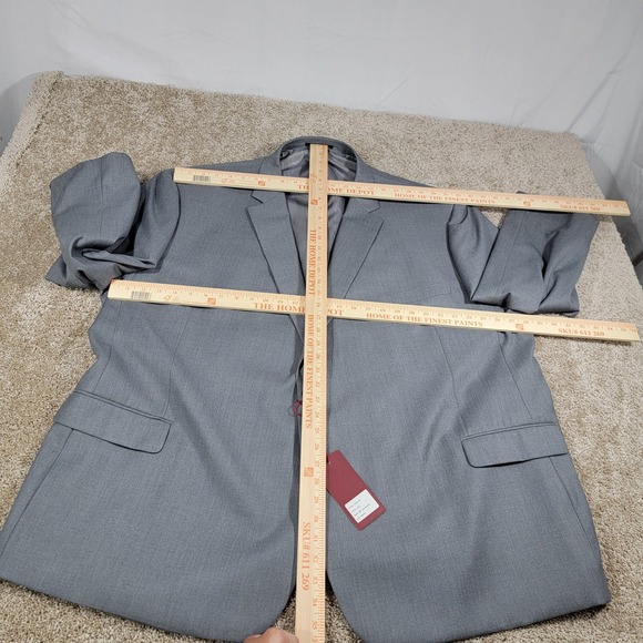 Renoir Men's 2BT Size R 60/54 Vent Nopleat Blazer Sport Coat Gray NWt - Picture 3 of 6